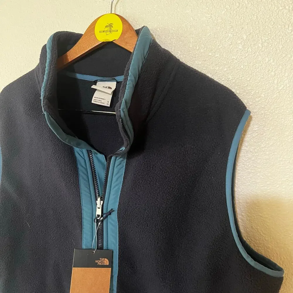 The North Face Navy Blue Standard Fit Carbondale Fleece Vest NEW MENS XL